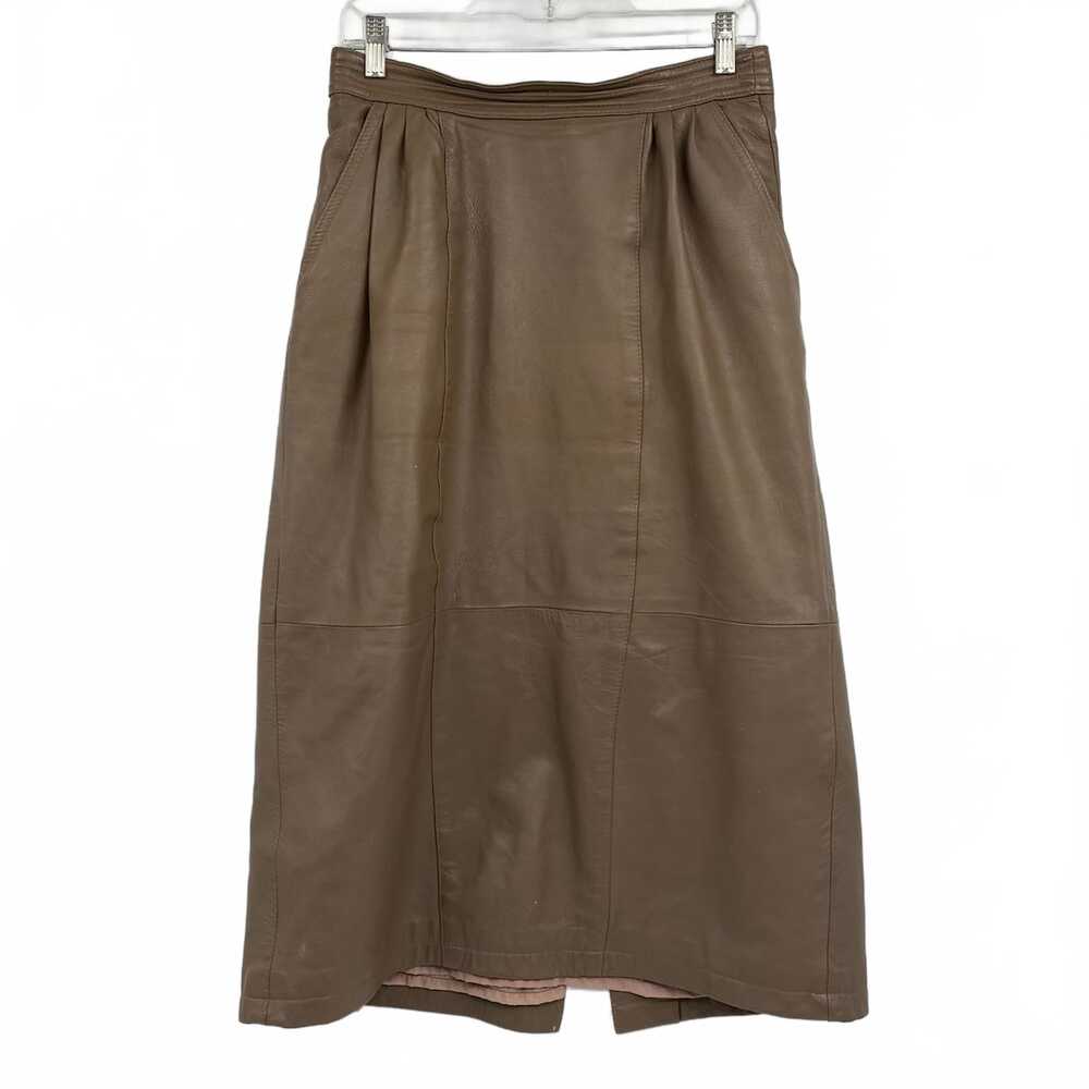 Vintage Brown Midi Skirt | Womens 6
